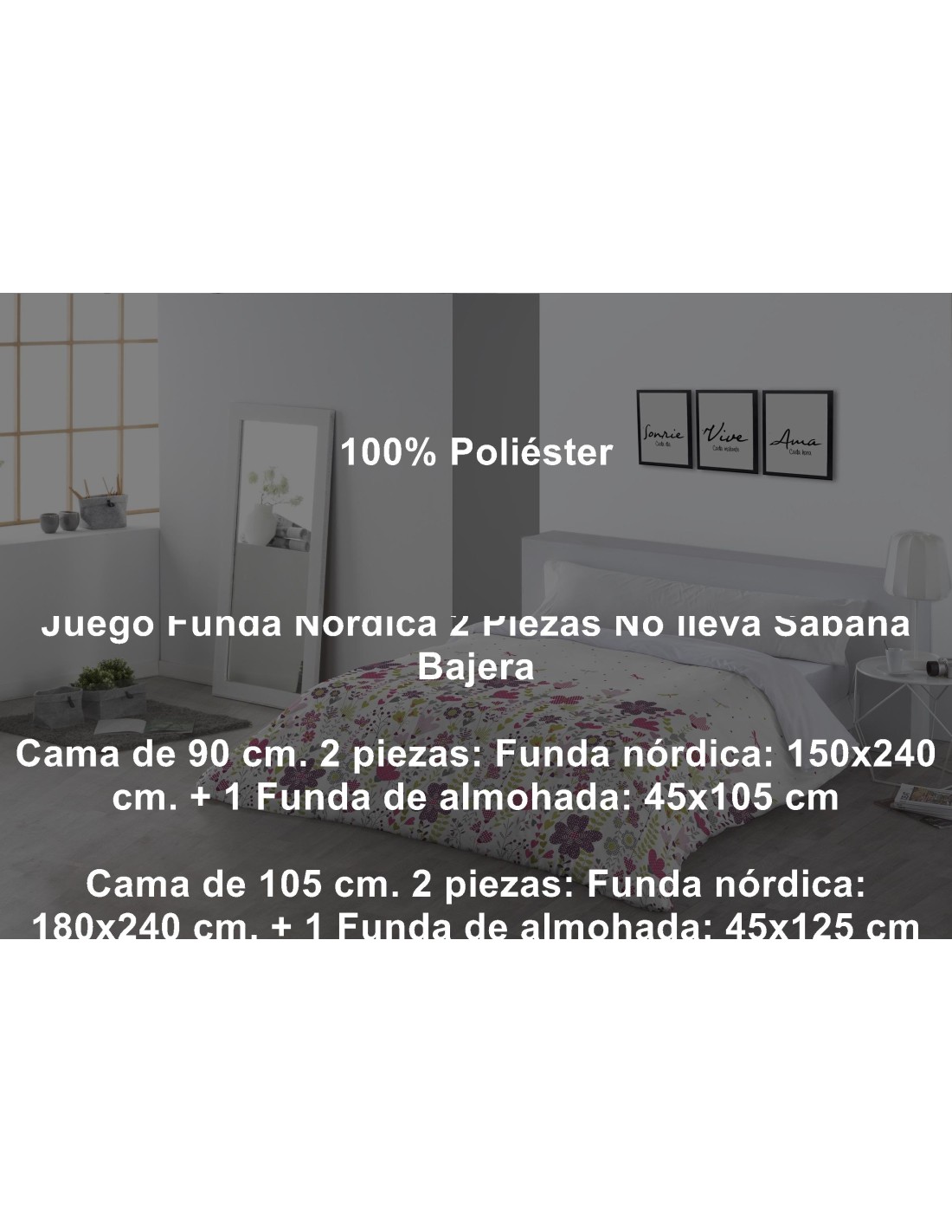 Juego Funda Nórdica Greta 2 Piezas Tejidos Jvr