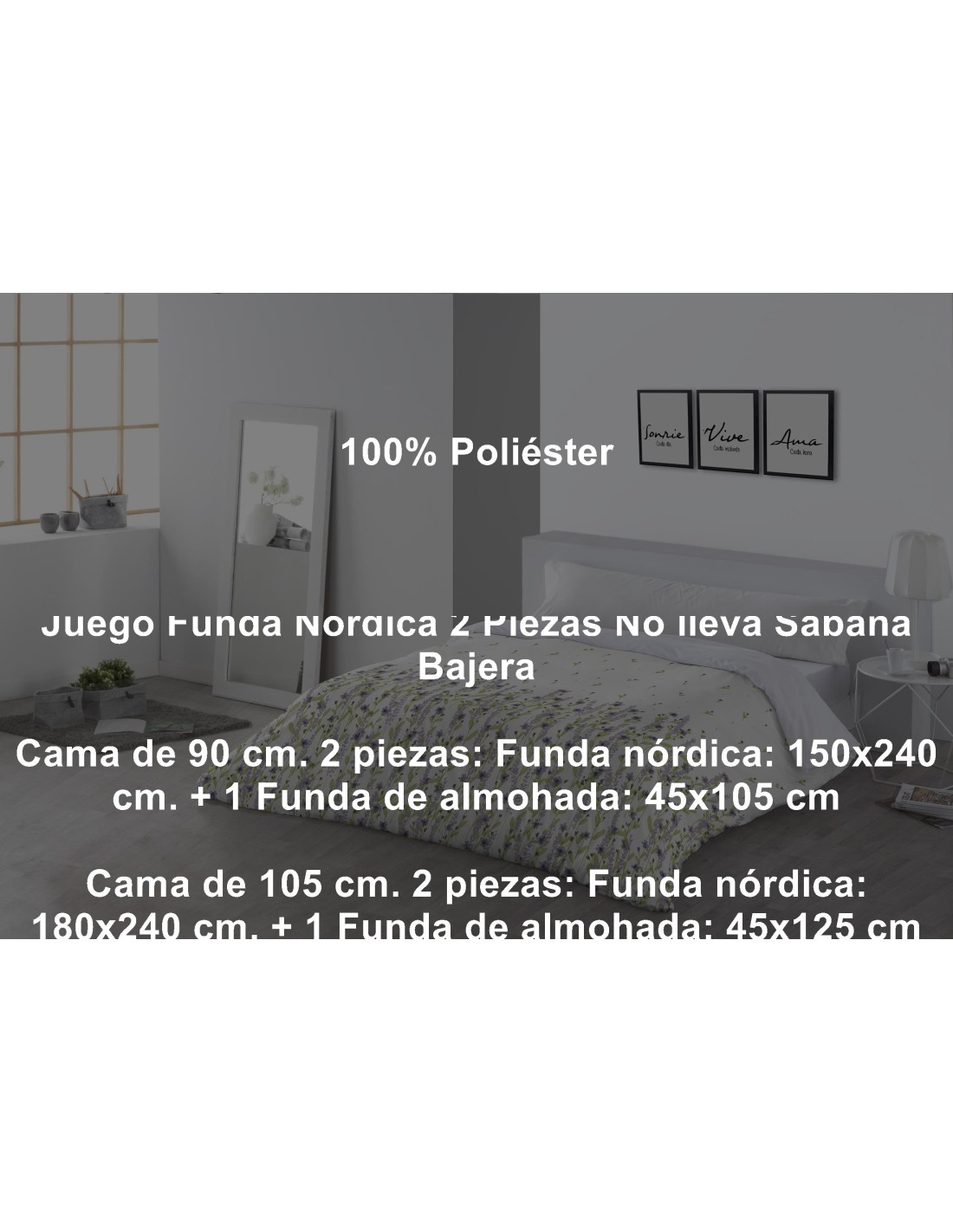 Juego Funda Nórdica Holly 2 Piezas Tejidos Jvr