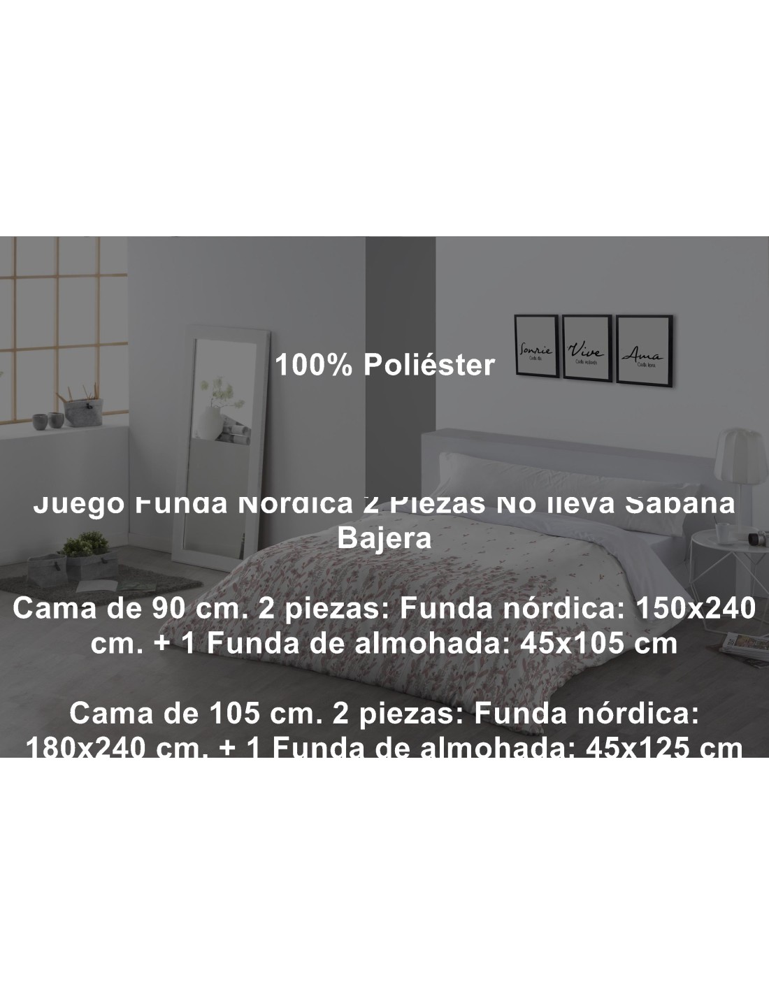 Juego Funda Nórdica Holly 2 Piezas Tejidos Jvr