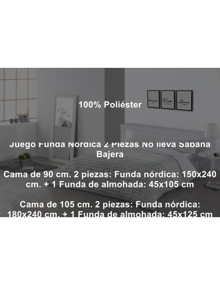 Juego Funda Nórdica Miami 2 Piezas Tejidos Jvr