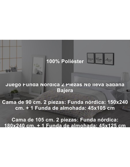 Juego Funda Nórdica Miami 2 Piezas Tejidos Jvr