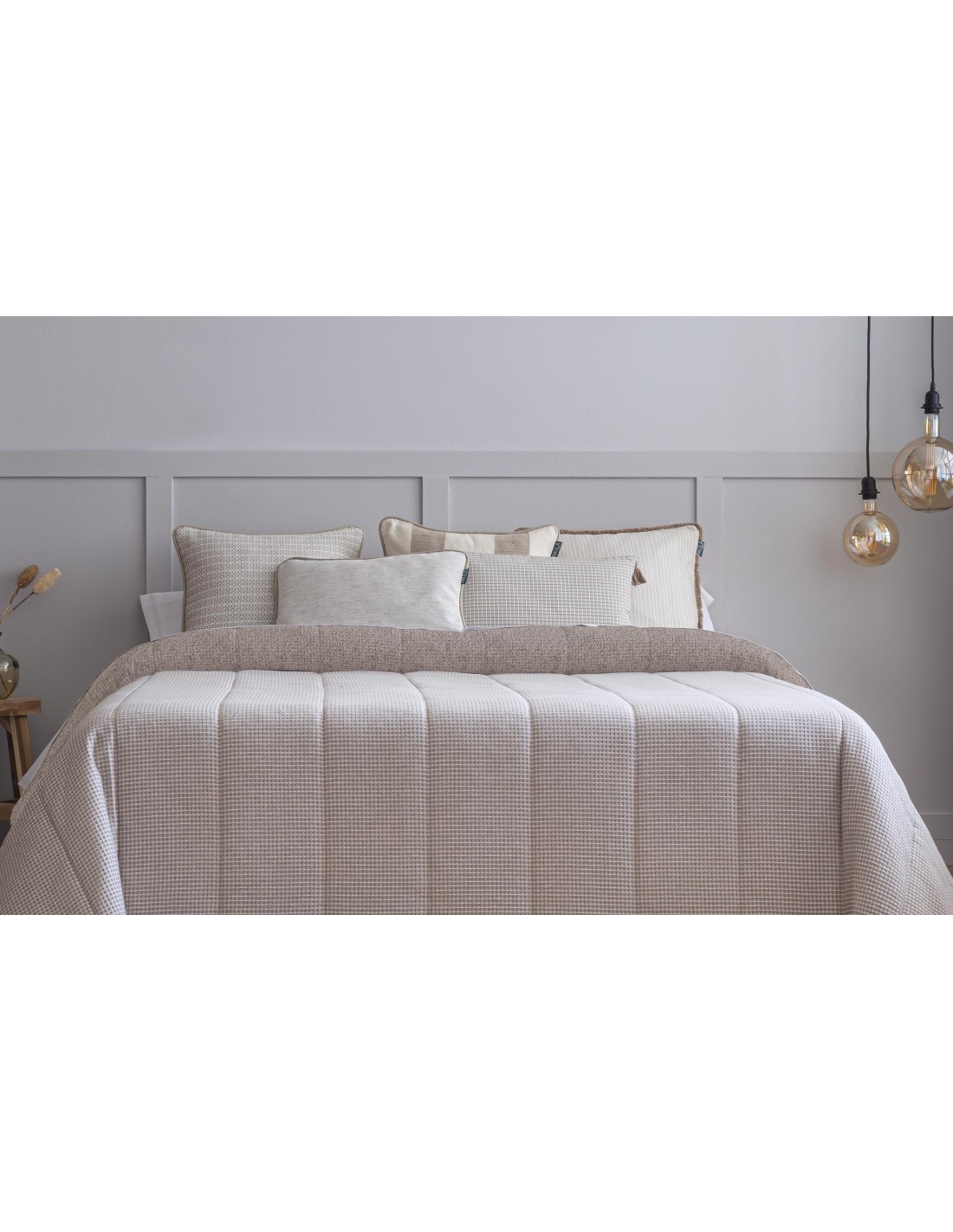 Confecciones Paula Edredón Jacquard Sherpa Miel
