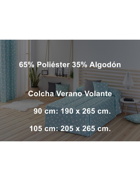 Confecciones Paula Colcha Verano Volante Topo