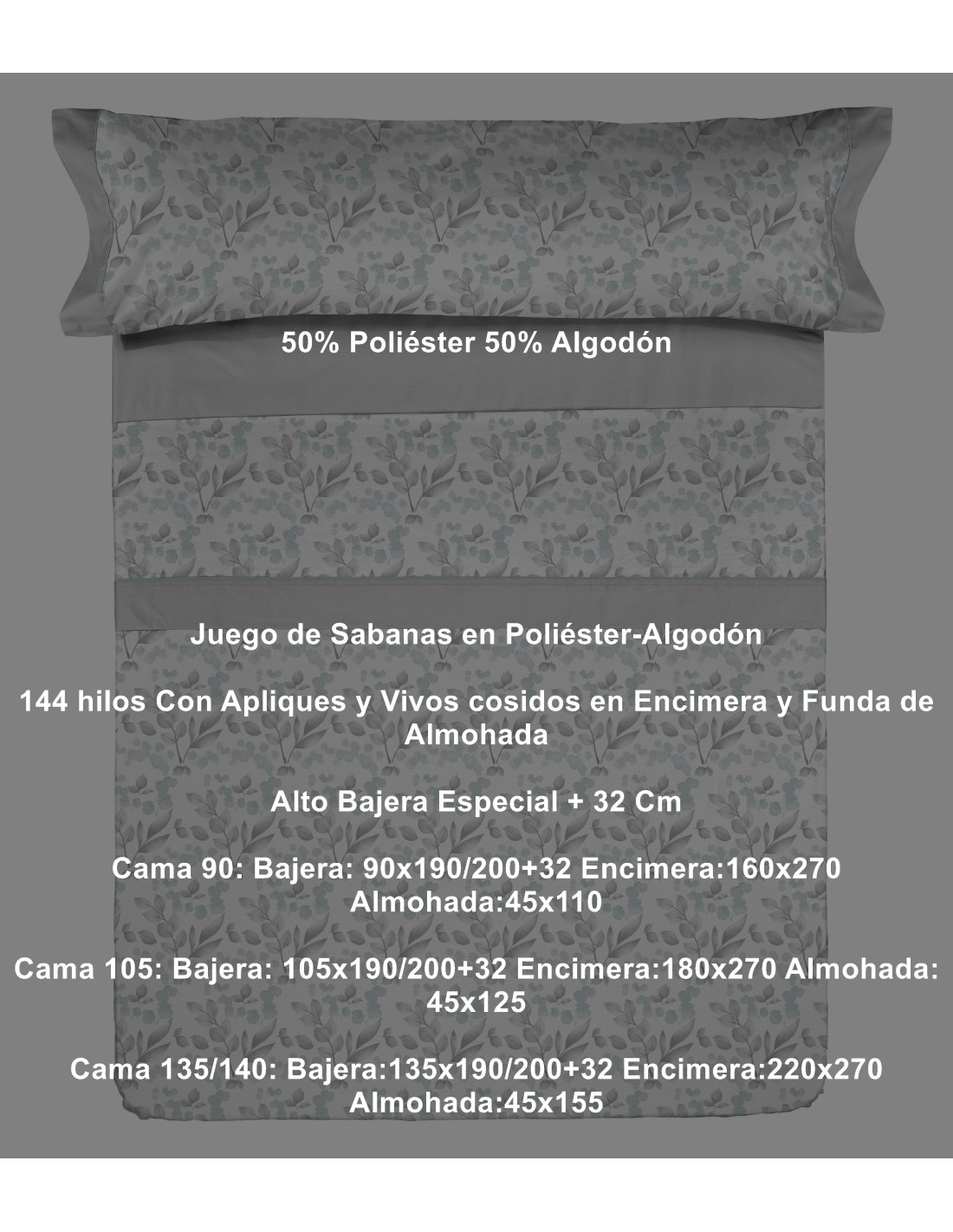 Juego Sábana Pierre Cardin 144 Hilos Eliseos