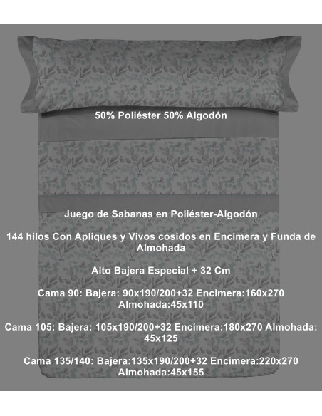 Juego Sábana Pierre Cardin 144 Hilos Eliseos
