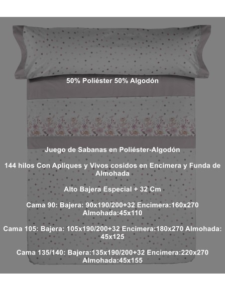 Juego Sábana Pierre Cardin 144 Hilos Niza