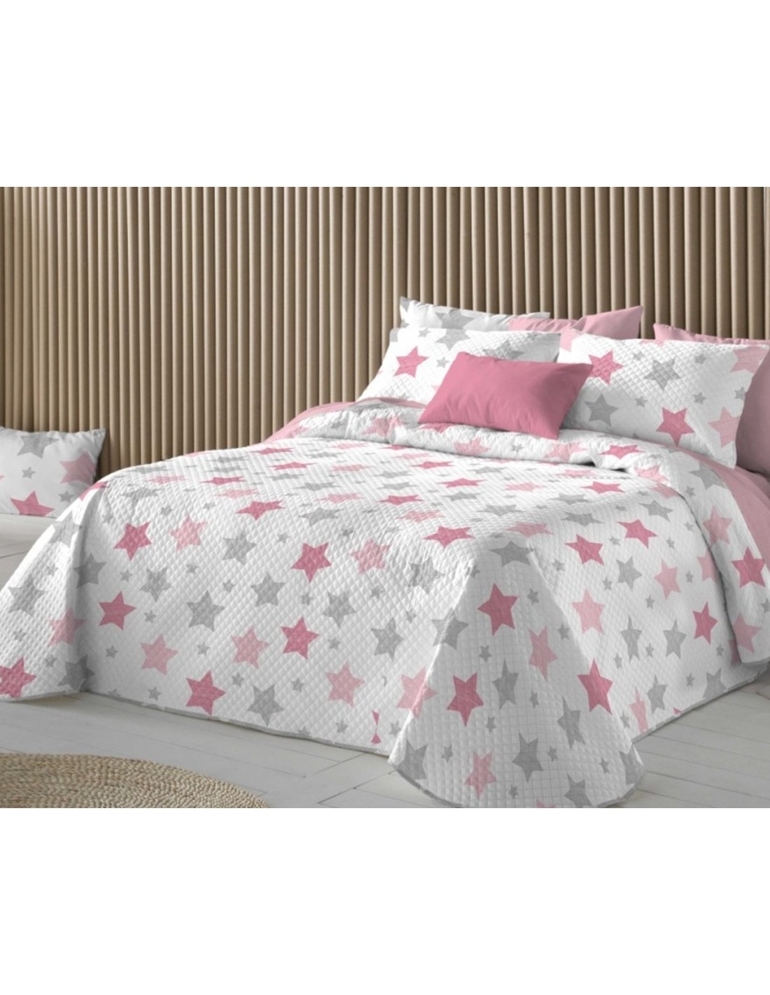 Colcha Bouti Estrellas Reversible 120 Gramos...