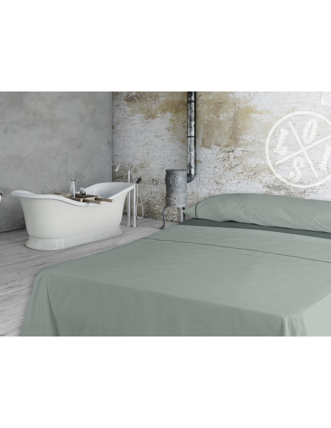 Juego Sábana 100% ALGODÓN IBIZA LISO de LOIS