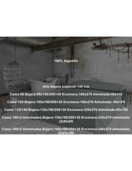 Juego Sábana 100% ALGODÓN IBIZA LISO de LOIS