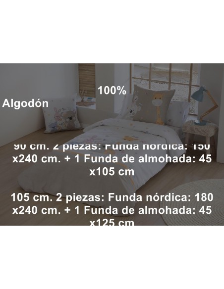 Juego Funda Nórdica JVR 3 Piezas Bunny