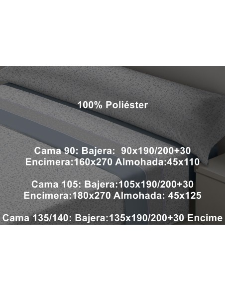 Juego Sábana Invierno Sedalina 220 Gramos Darcy