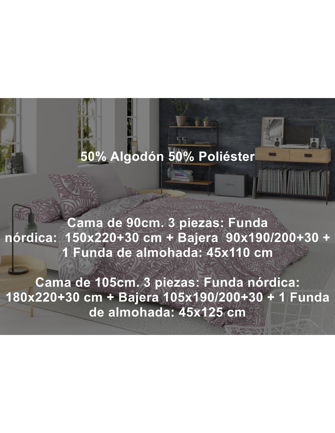 Juego Funda Nórdica Pierre Cardin 3 Piezas Titan