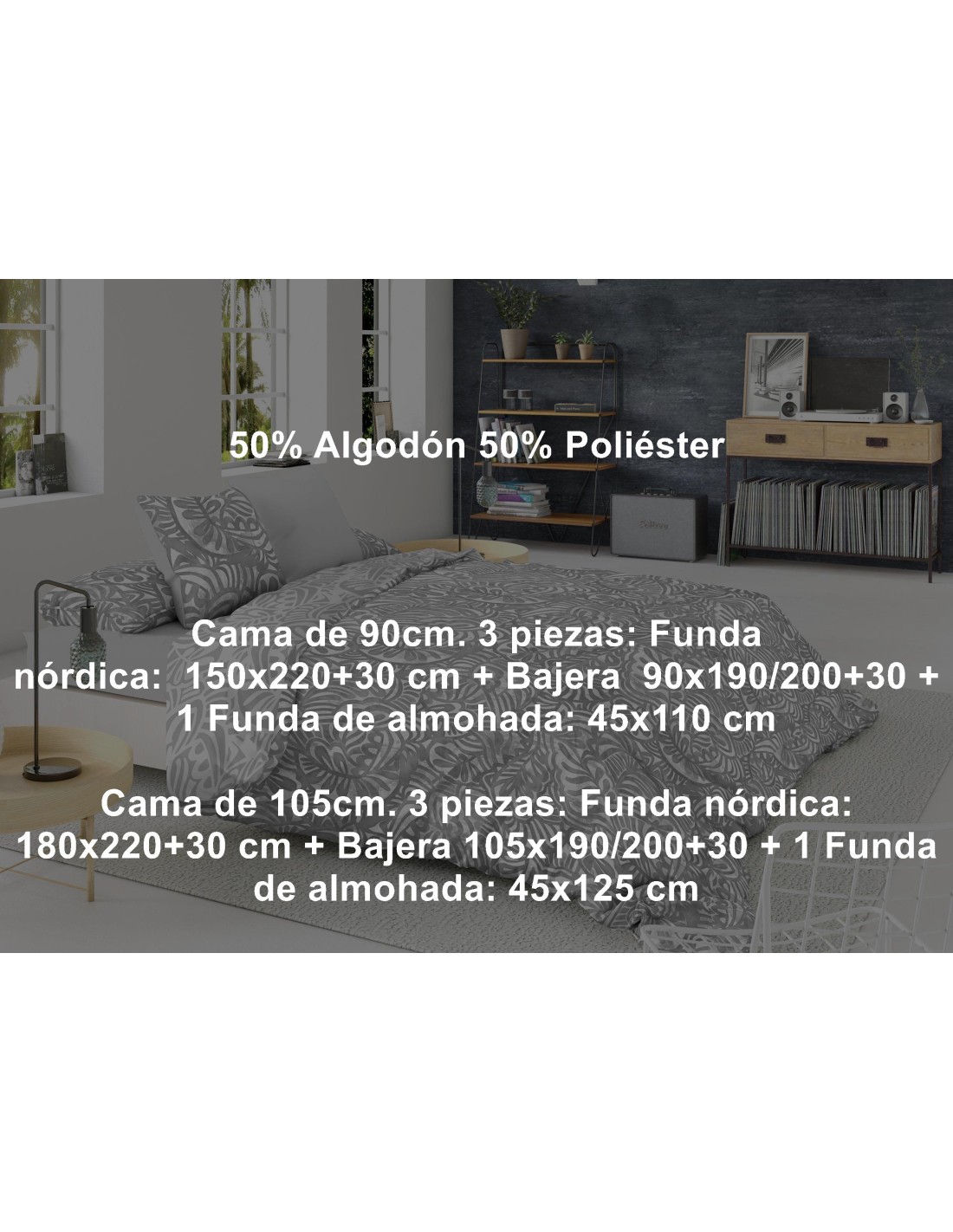 Juego Funda Nórdica Pierre Cardin 3 Piezas Titan