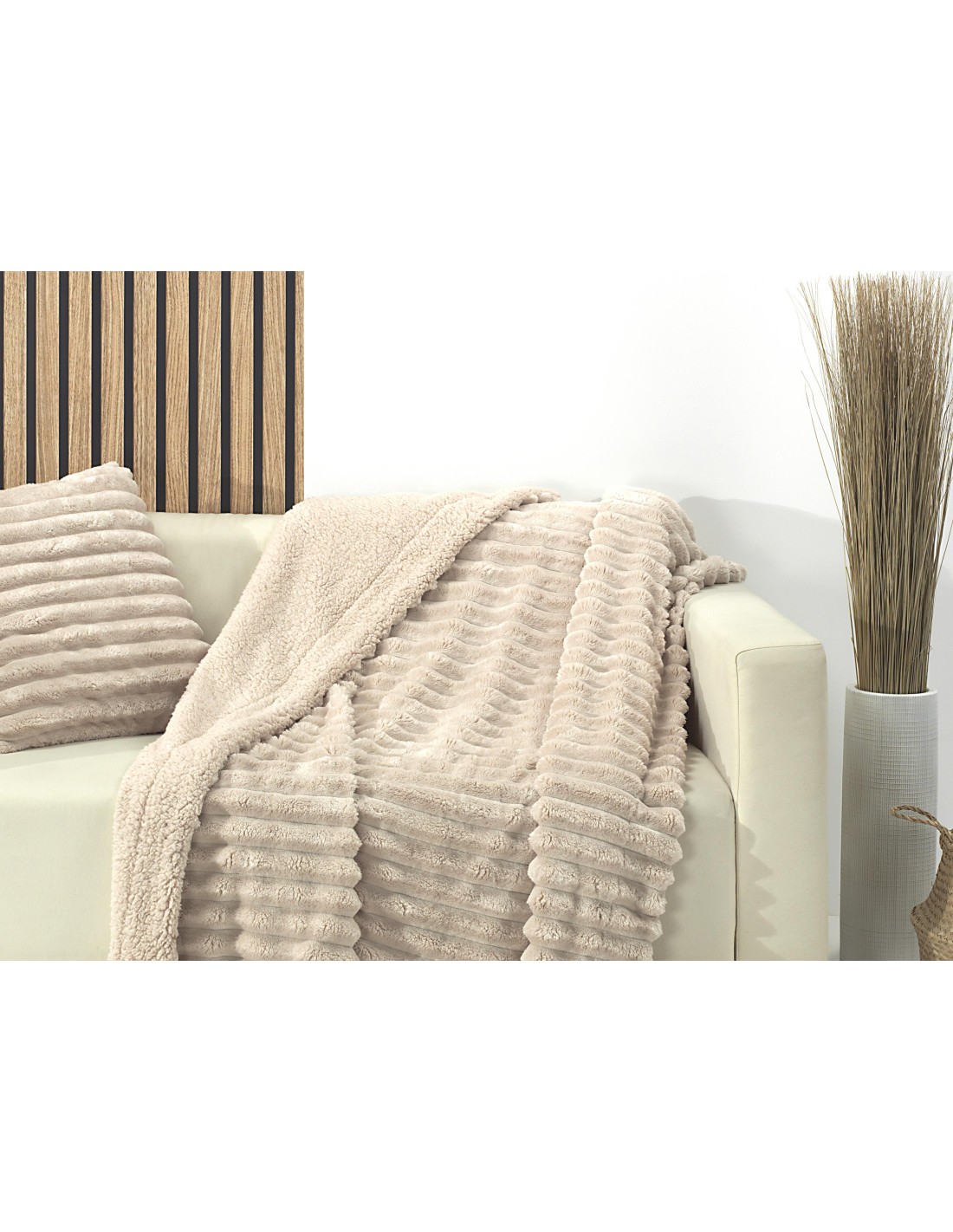 Manta Sofá Sherpa Jacquard Rabbit