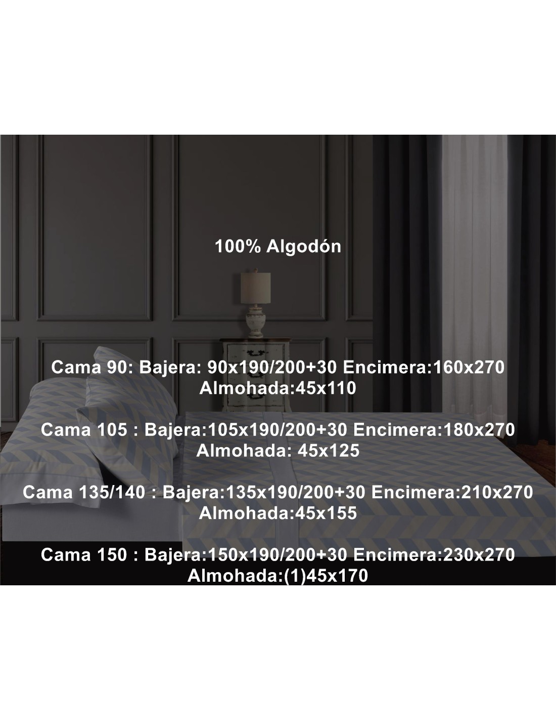 Juego Franela Belnou Algodón 210 Gramos Espiga