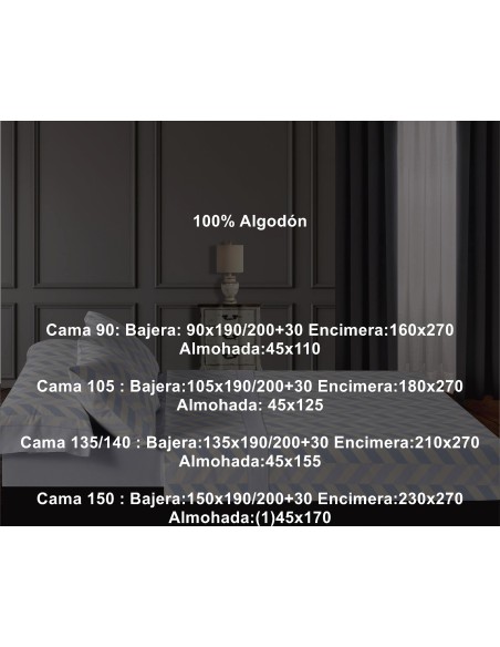Juego Franela Belnou Algodón 210 Gramos Espiga