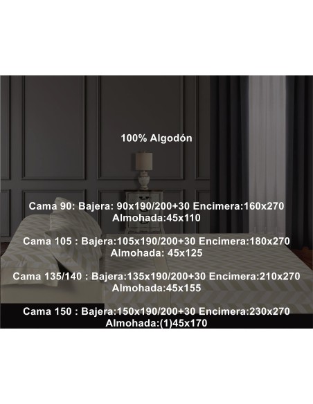 Juego Franela Belnou Algodón 210 Gramos Espiga