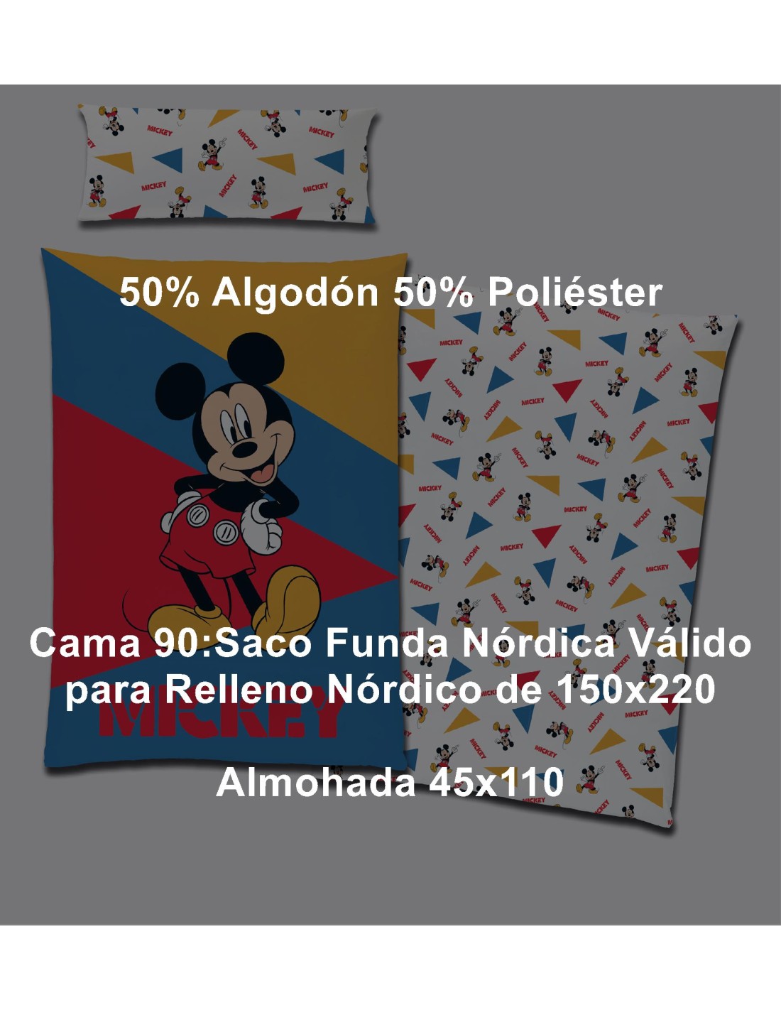 Funda Nórdica 2 Piezas Disney Mickey