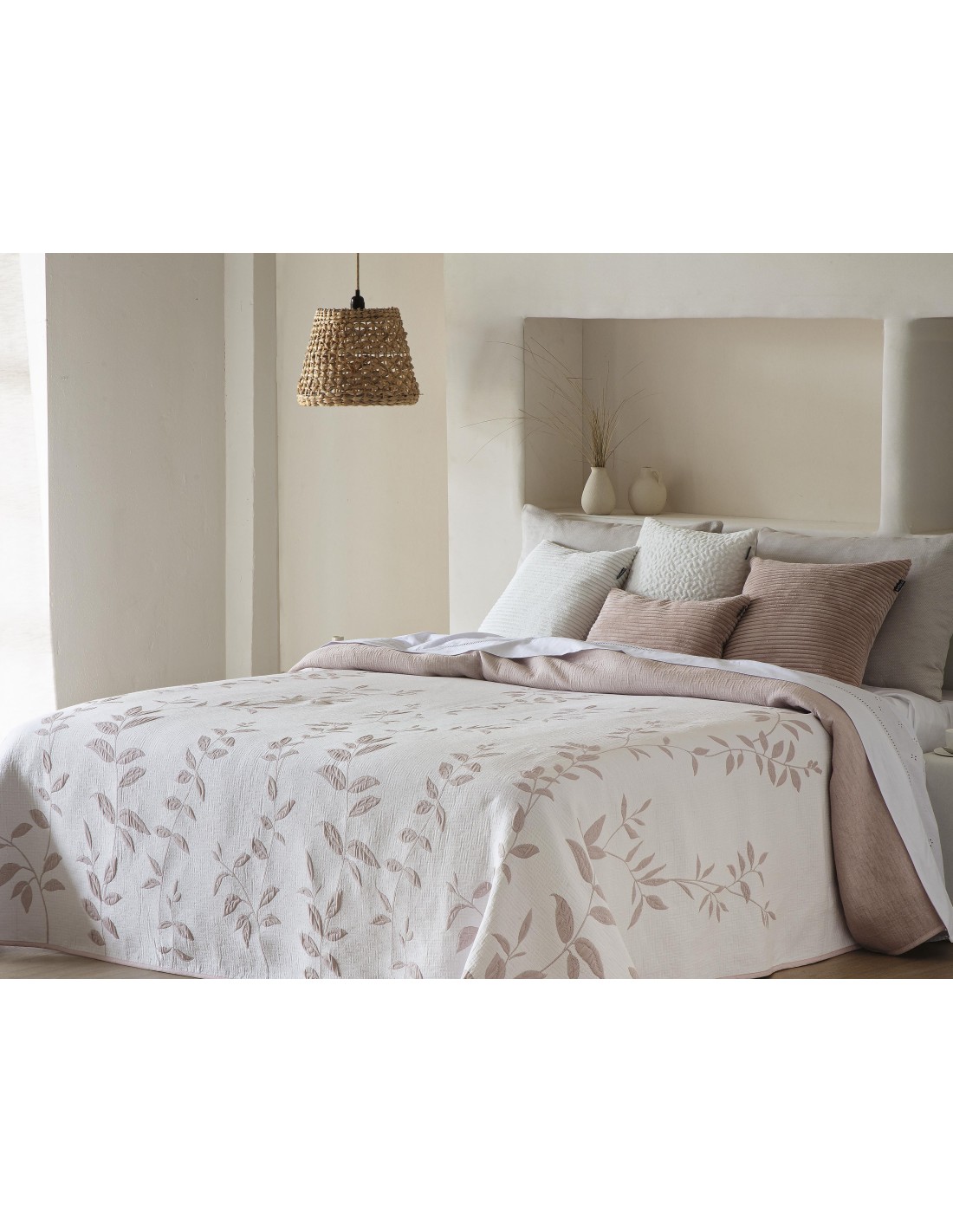 Colcha Pique Jacquard Reversible Fundeco Laisa