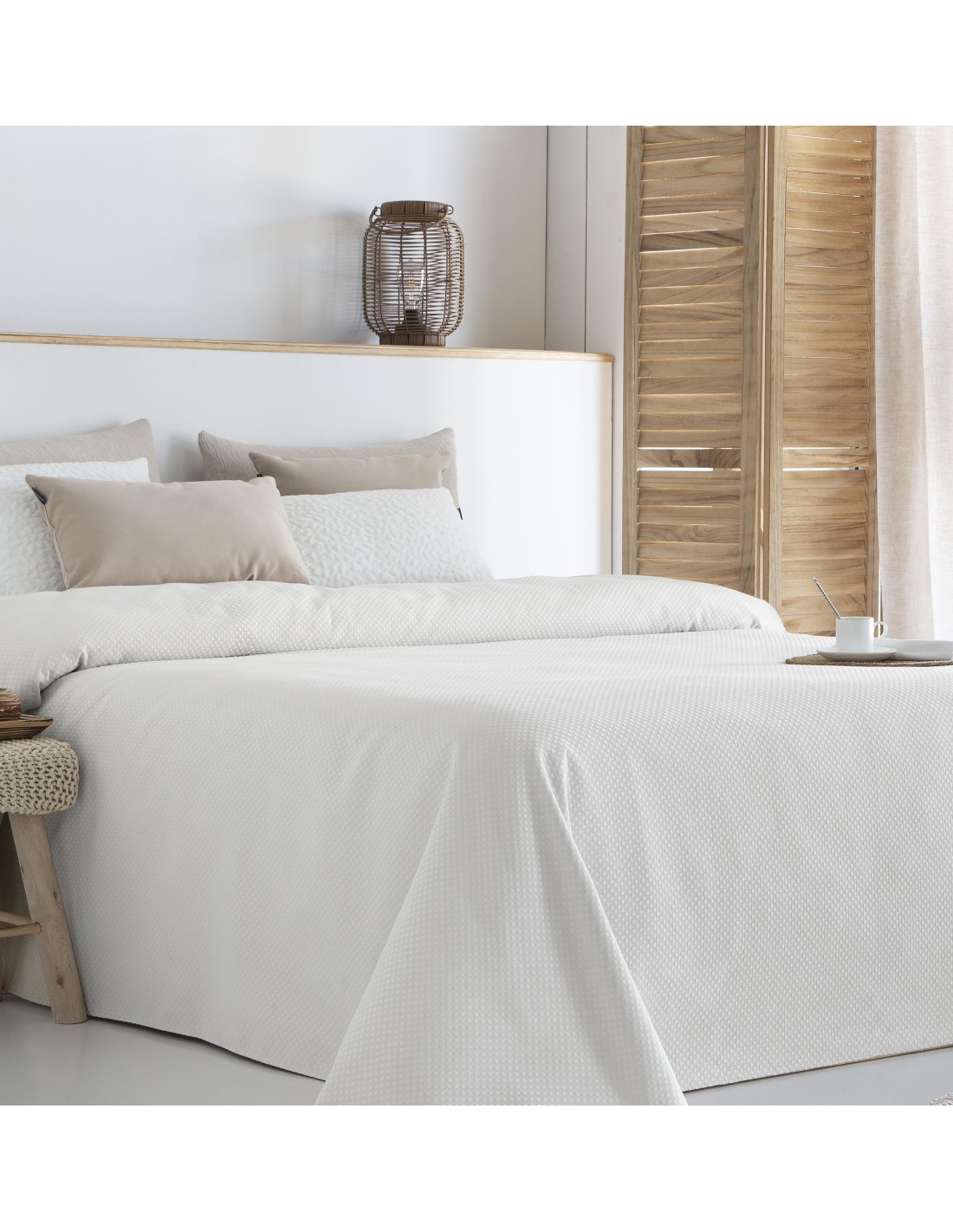 Colcha Pique Jacquard Fundeco Hoteles Lionel
