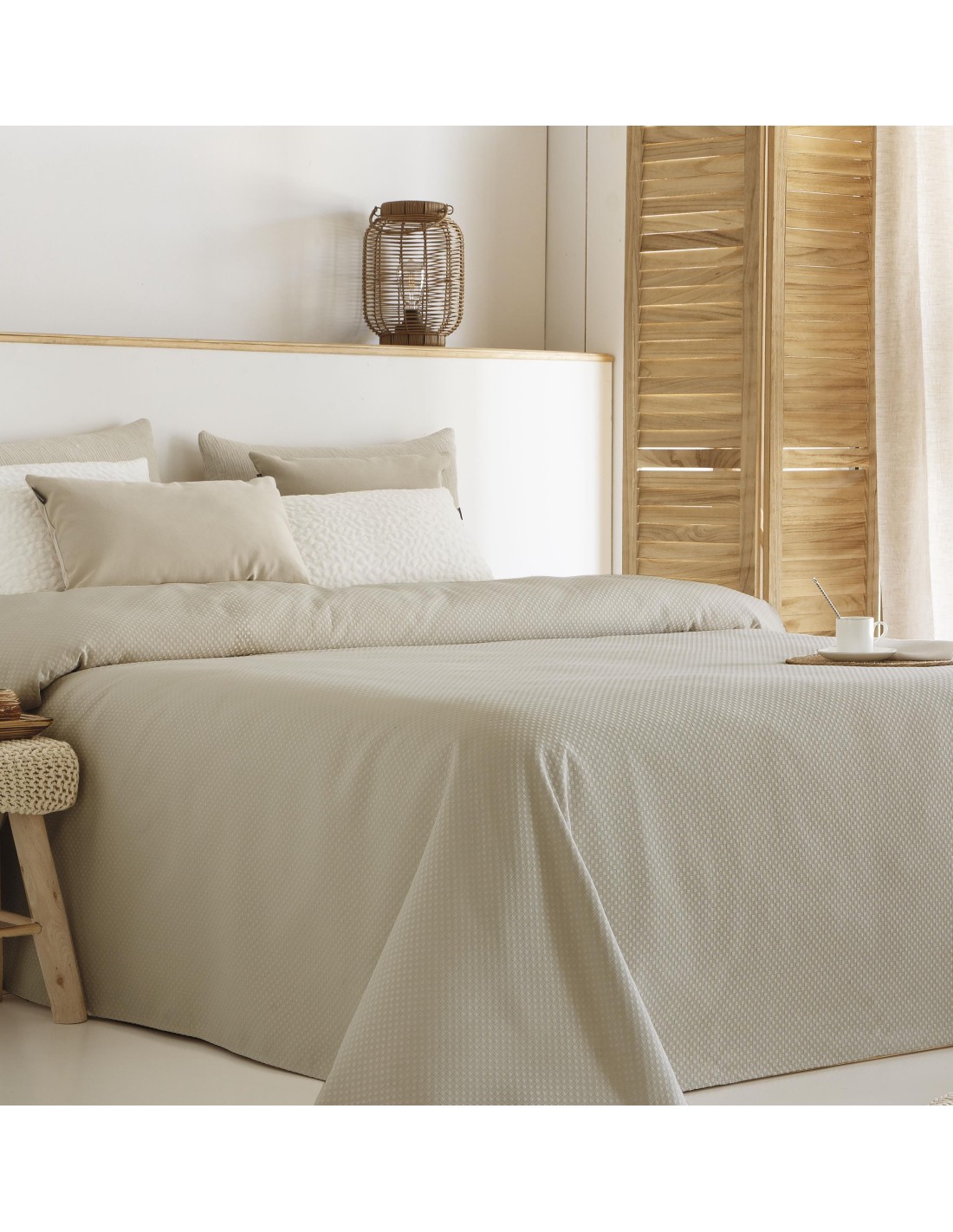 Colcha Pique Jacquard Fundeco Hoteles Lionel