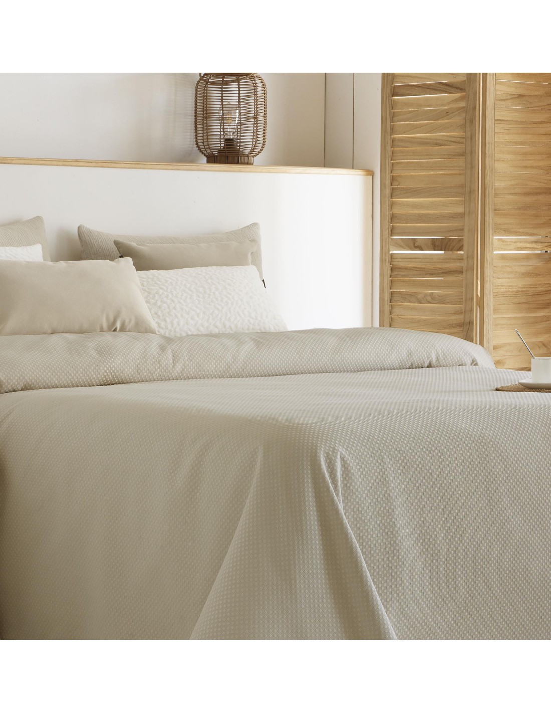 Colcha Pique Jacquard Fundeco Hoteles Lionel