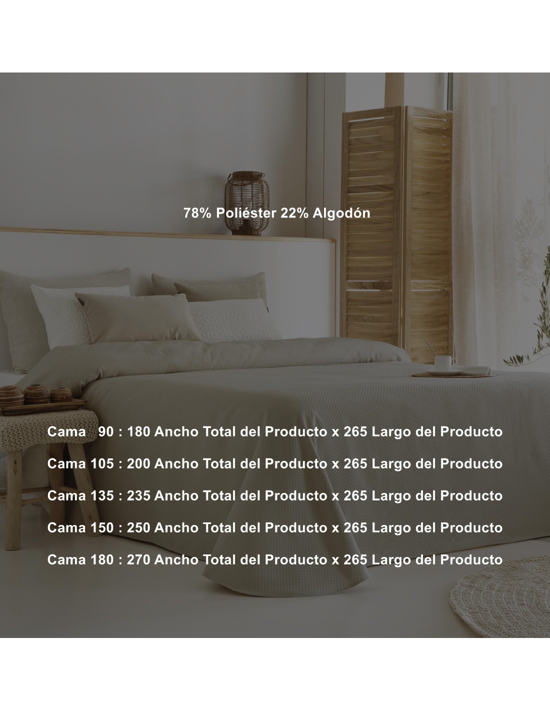 Colcha Pique Jacquard Fundeco Hoteles Lionel