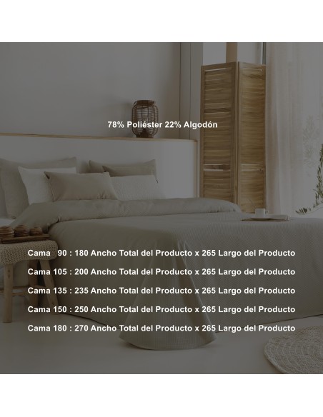 Colcha Pique Jacquard Fundeco Hoteles Lionel