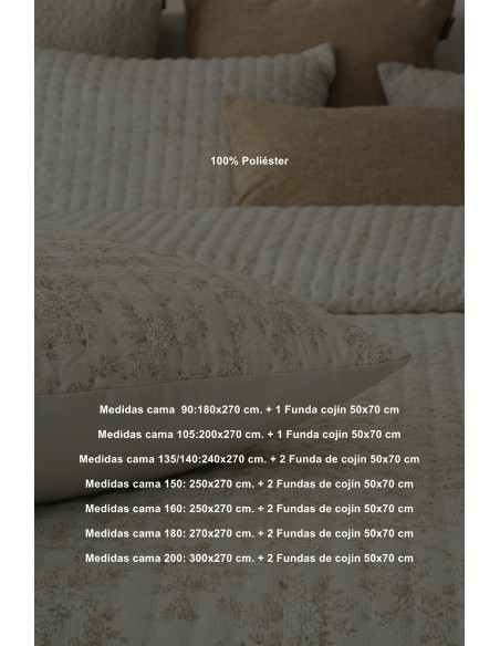 Colcha Bouti Fundeco Jacquard Reversible 150 Gramos Elody