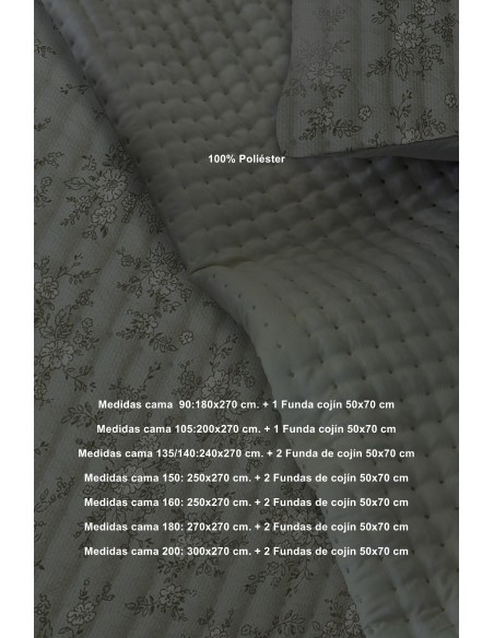 Colcha Bouti Fundeco Jacquard Reversible 150 Gramos Elody