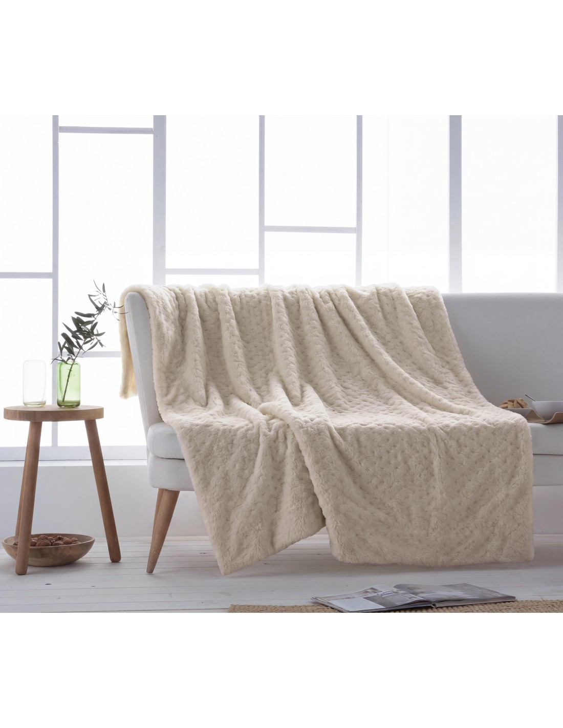 Mantas de sofá y plaids decorativos para sofá y cama |Leonard