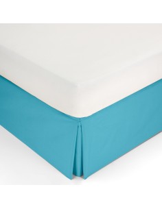 CUBRECANAPE LISO 50% POLIESTER 50 % ALGODÓN (alto  de volante 32 cm)