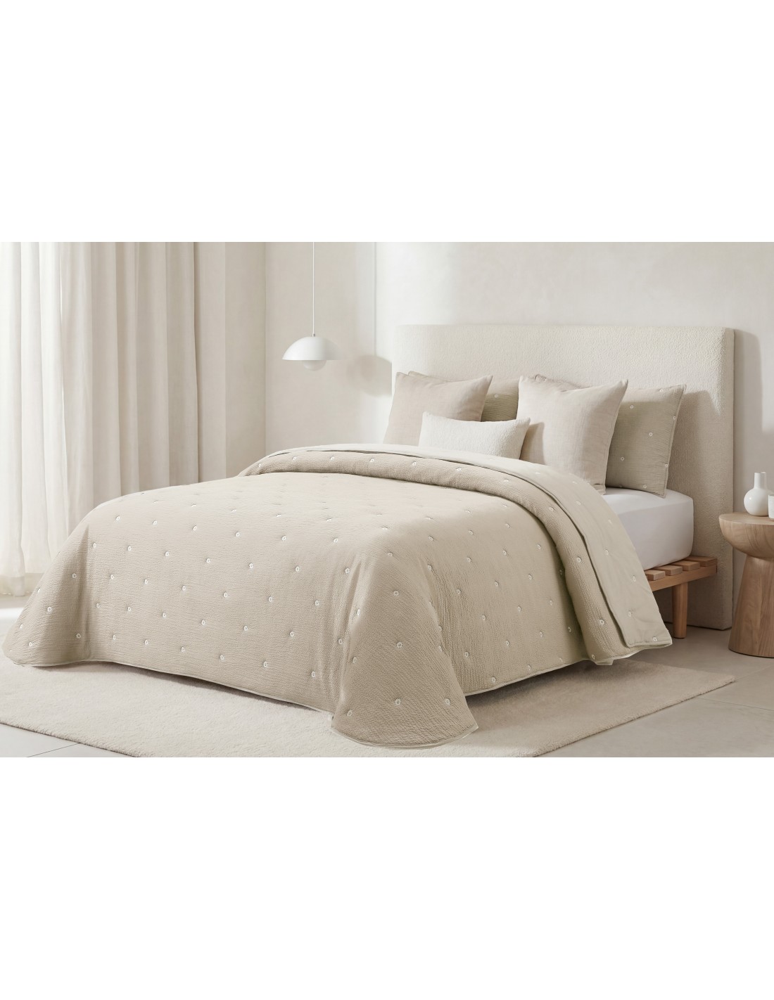 Edredón Bouti Lora Jacquard Bordado 200 Gramos Tacto Pluma