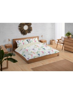 Dúo funda nórdica + almohada Colibrí